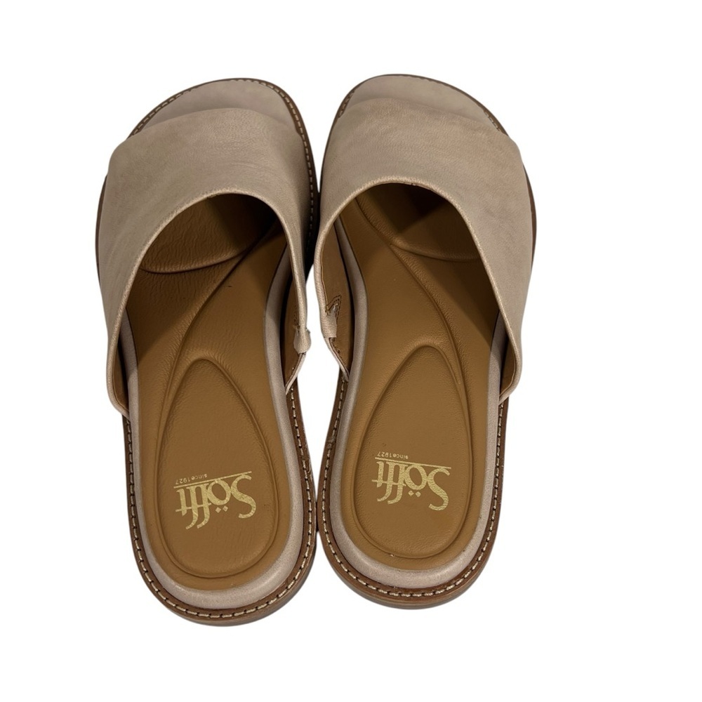 SOFFT Tan Leather Slip on Mule Flats Women's Size 8 1/2 - Picture 5 of 7